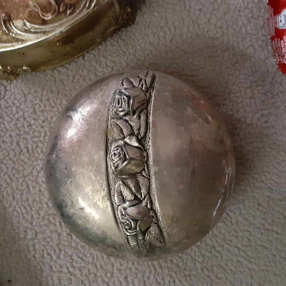 Vintage sterling silver jewelry box